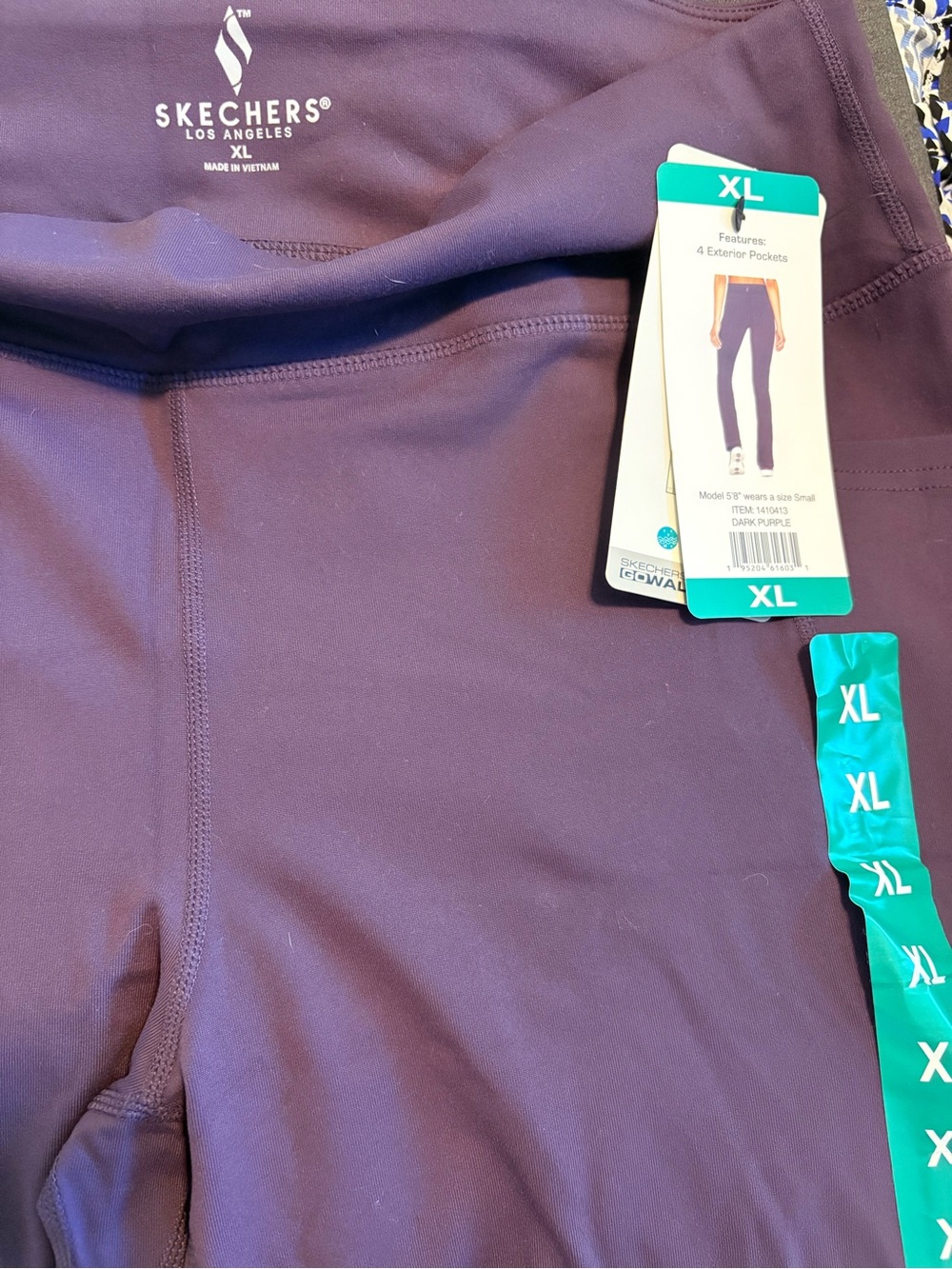 Skechers Dark Purple High-Waist Performance Leggings XL